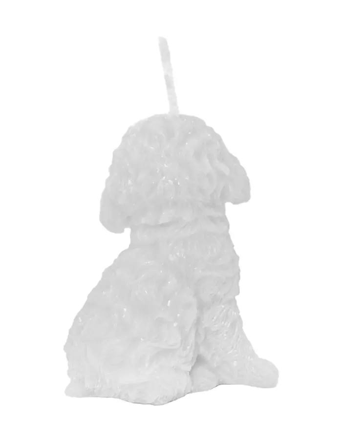Vela decorativa diseño perro blanco de 3.5x5x6.5cm - Image 4
