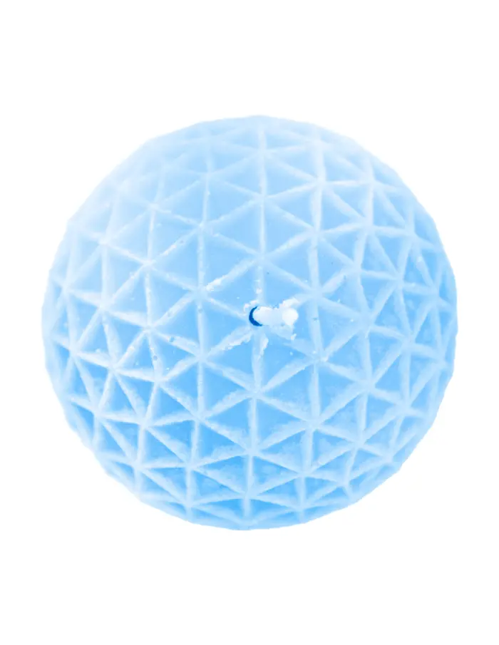 Vela decorativa diseño esfera azul de 6.5x6.5x7cm - Image 4
