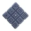 Vela decorativa diseño dado azul acero de 6.5x6.5x7cm - Image 4