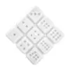 Vela decorativa diseño dado blanco de 6.8x6.8x7.3cm - Image 4