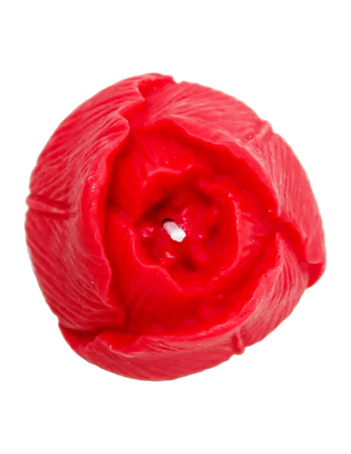 Vela decorativa diseño de flor con pétalos rojos de 6.3x6.3x6cm - Image 4
