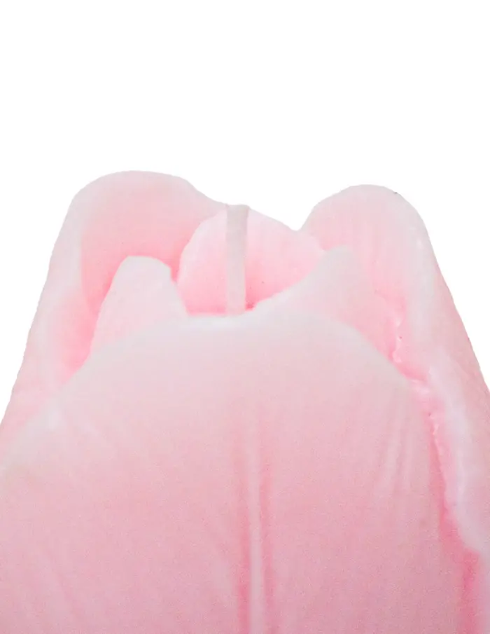 Vela decorativa diseño de flor con pétalos rosa claro de 6.3x6.3x6cm - Image 3