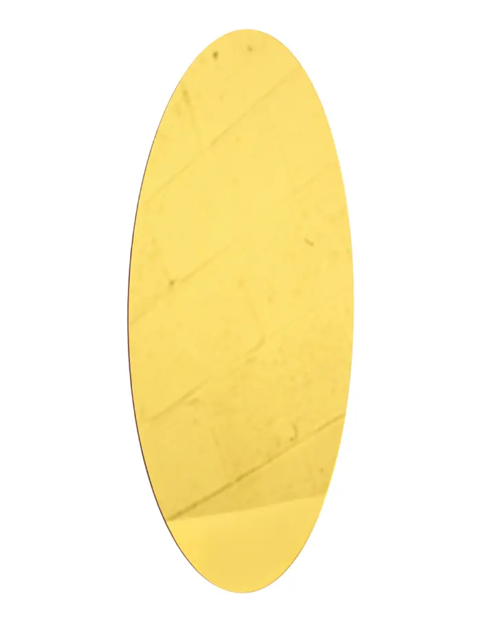 Bajo plato diseño espejo de acrílico dorado ovalado de 30X50cm - Image 2