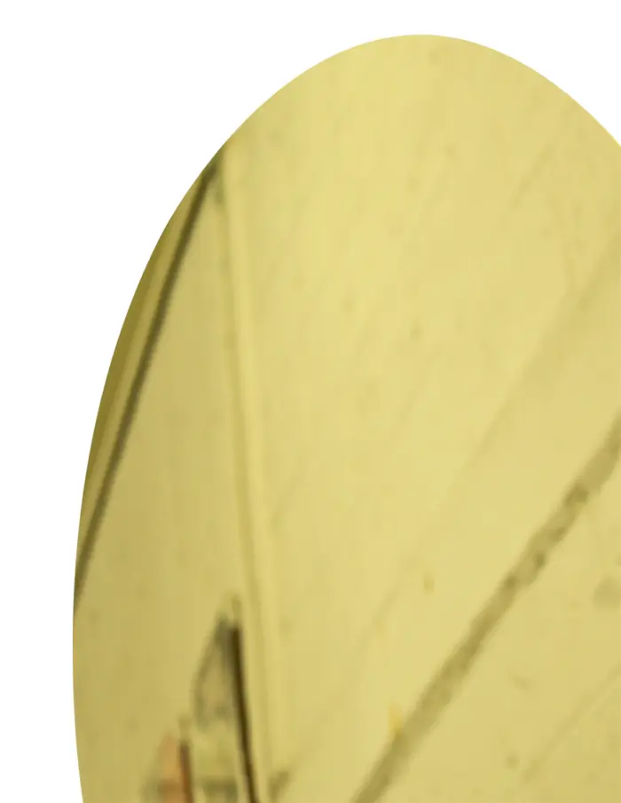Bajo plato diseño espejo de acrílico dorado ovalado de 30X50cm - Image 3
