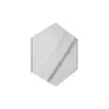 Porta vaso diseño espejo de acrílico plateado hexagonal de 12.6X11cm - Image 2