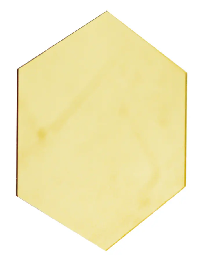 Bajo plato diseño espejo de acrílico dorado hexagonal de 36x35cm - Image 2