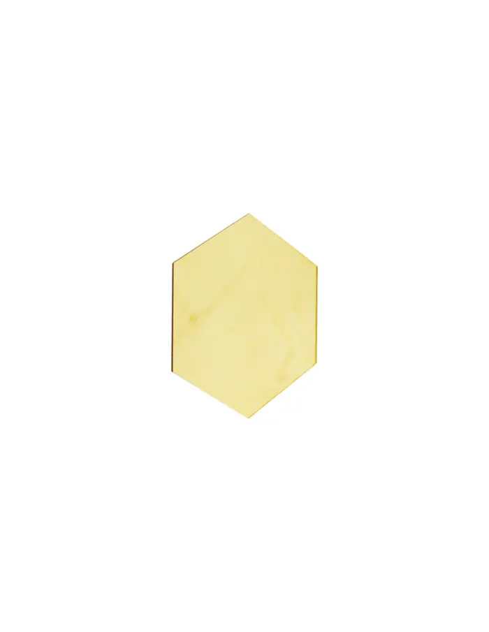 Porta vaso diseño espejo de acrílico dorado hexagonal de 12.6X11cm - Image 2