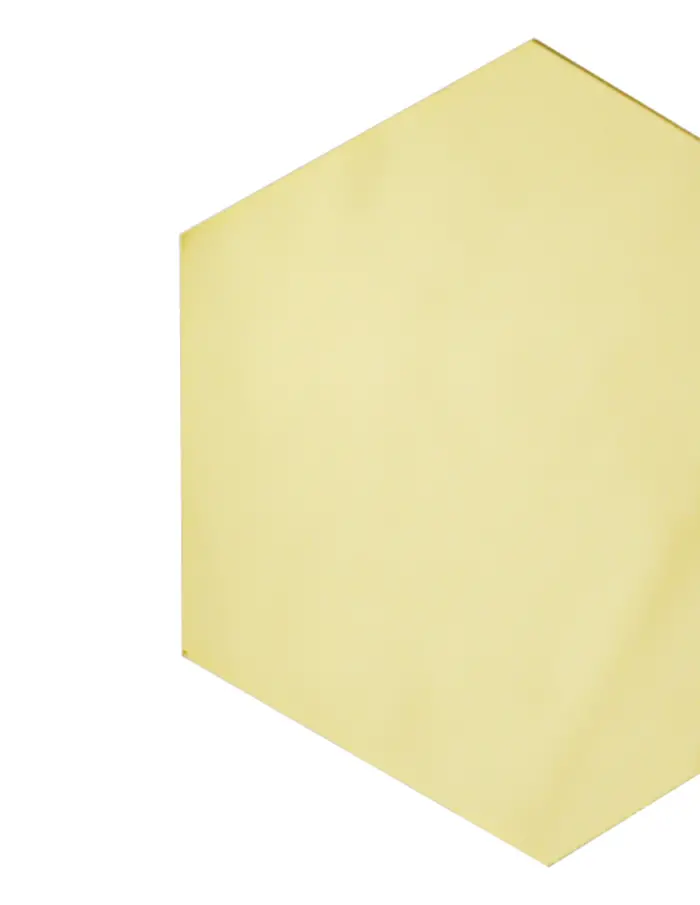 Porta vaso diseño espejo de acrílico dorado hexagonal de 12.6X11cm - Image 3