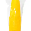 Paquete de 20 vasos de plástico amarillo de 500ML - Image 2