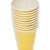 Paquete de 10 vasos desechables dorado de 7x9cm - Image 2