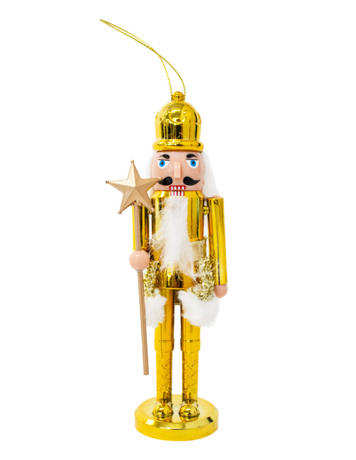 Rey Cascanueces dorado de 5.5x4.5x17cm
