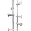 Perchero de metal plateado con 8 ganchos reforzados de 178cm - Image 2