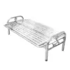 Banca de metal plateado de 190x70x95 cm - Image 3