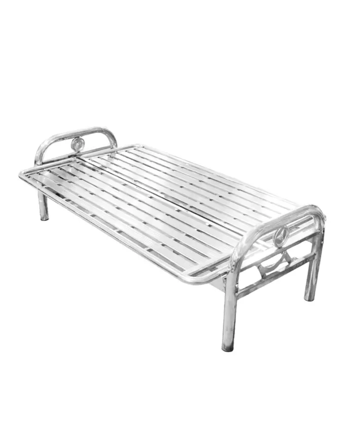 banca de metal plateado de 190x70x95cm - Image 3