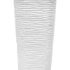 Maceta de plástico cilindrica blanca de 30.5x30.5x55cm - Image 2