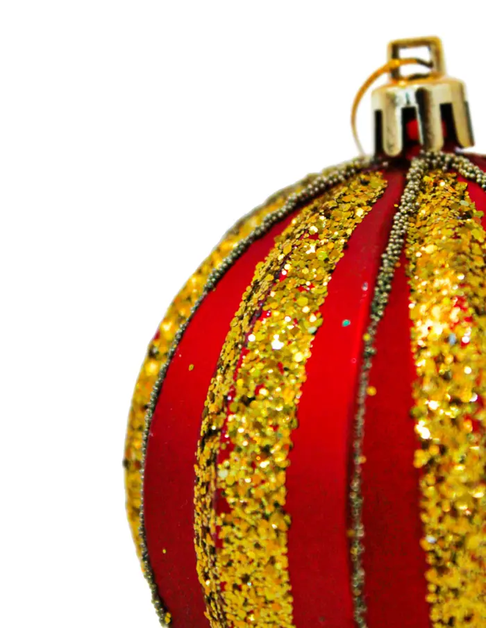 Esfera Roja con Dorado Diamantado - Image 2