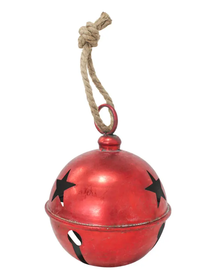 Cascabel Rojo Vintage Calado Estrellas - Image 2