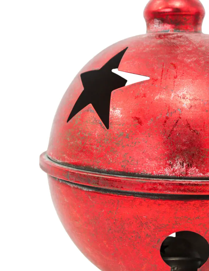 Cascabel Rojo Vintage Calado Estrellas - Image 3