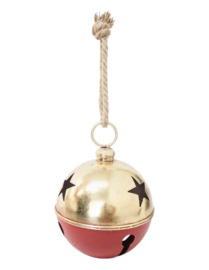 Cascabel Dorado con Rojo Calado Estrellas - Image 2