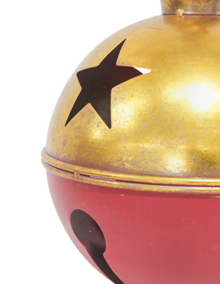 Cascabel Dorado con Rojo Calado Estrellas - Image 3
