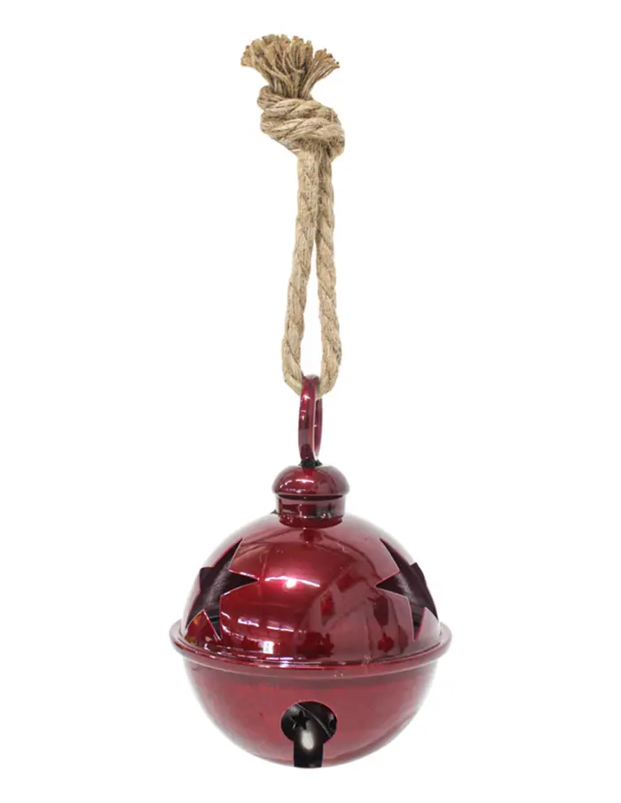 Cascabel Rojo Vintage Calado Estrellas - Image 2