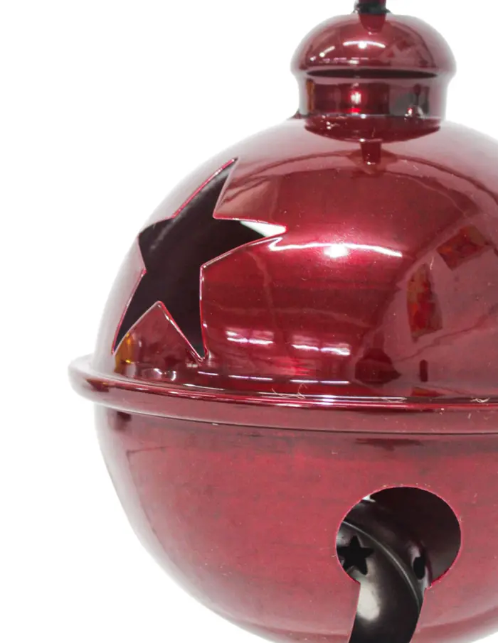 Cascabel Rojo Vintage Calado Estrellas - Image 3
