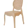 Silla de plástico infantil con respaldo oval nude de 31x40x58x28cm - Image 2