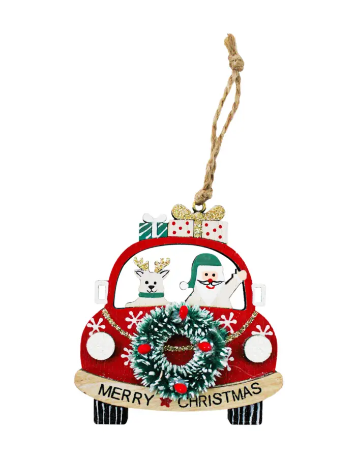 Árbol de madera con caja y 24 coches colgantes  - Image 4