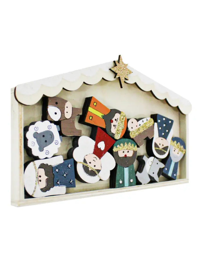 Nacimiento de madera de colores (Incluye 10 pzs) - Image 2