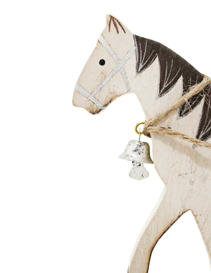 Caballo con trineo y regalos de madera - Image 4