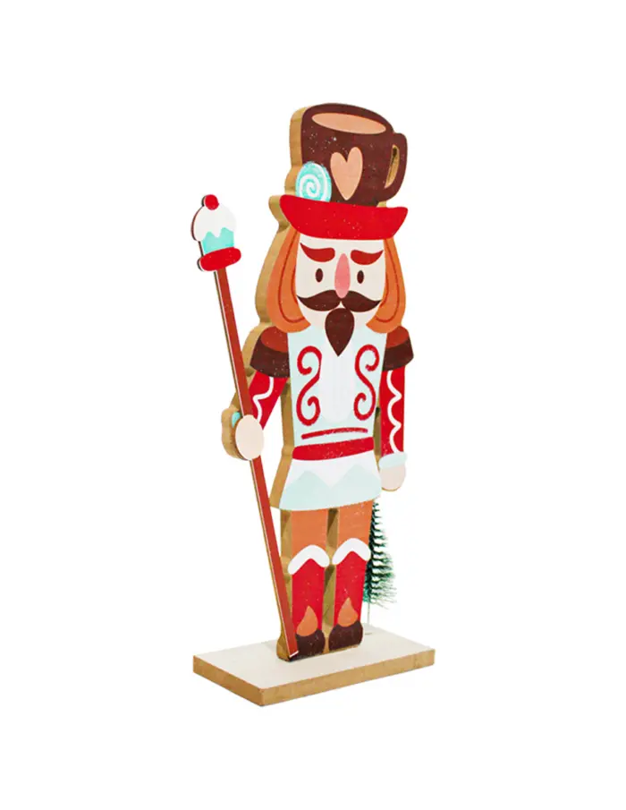 Soldado de madera con taza en cabeza de 15x30x6cm - Image 2