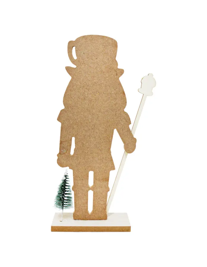 Soldado de madera con taza en cabeza de 15x30x6cm - Image 3