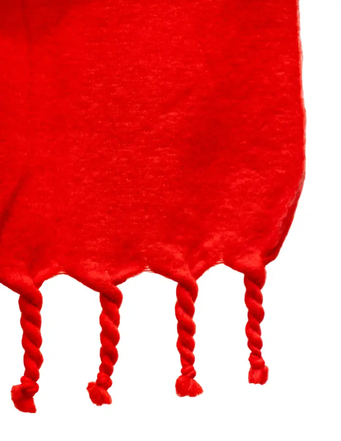 Chal de invierno liso rojo de 40x190x1cm - Image 4
