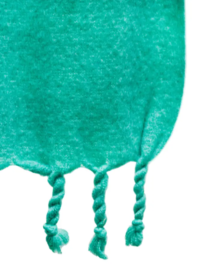 Chal de invierno liso turquesa de 40x190x1cm - Image 3