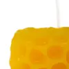 Vela decorativa cuadrada diseño circulos amarillo de 5.5x5.5x5.5cm - Image 3