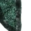 Capa de invierno verde con orilla de peluche y lentejuelas de 80x70x0.1cm - Image 4