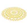 Mantel individual amarillo con blanco diseño mandalas de 37cm - Image 2