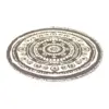 Mantel individual negro con blanco diseño mandalas de 37cm - Image 2