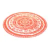 Mantel individual rojo con blanco diseño mandalas de 37cm - Image 2