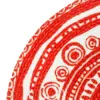 Mantel individual rojo con blanco diseño mandalas de 37cm - Image 3