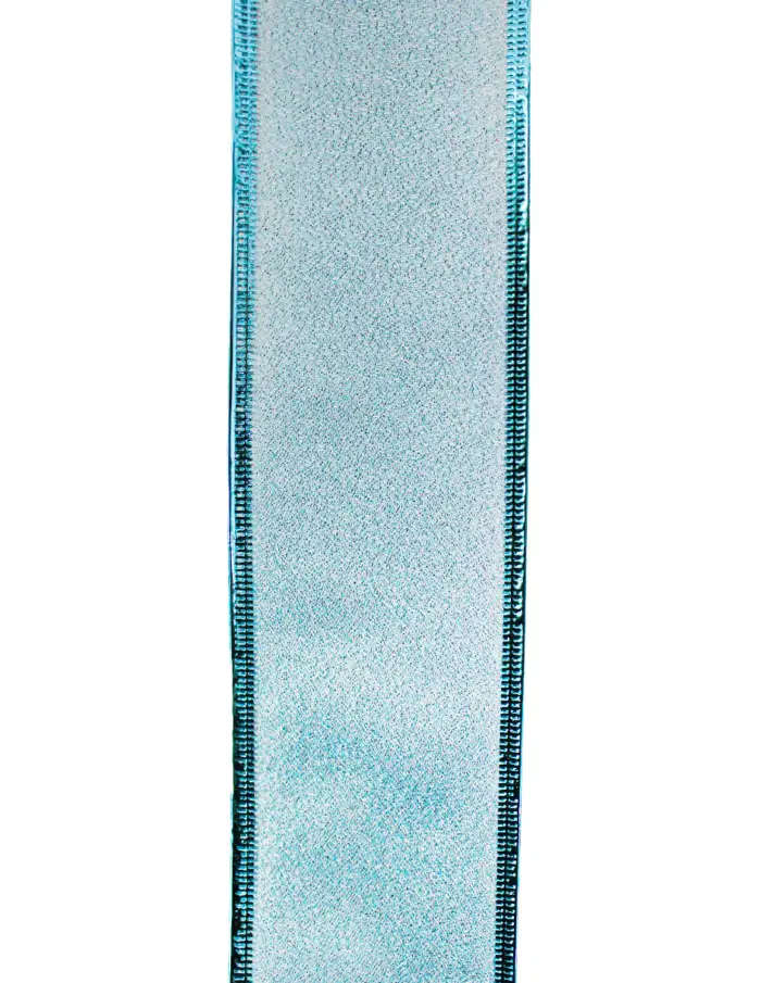 Rollo de listón de tela azul claro de 6.35cmx10m - Image 3