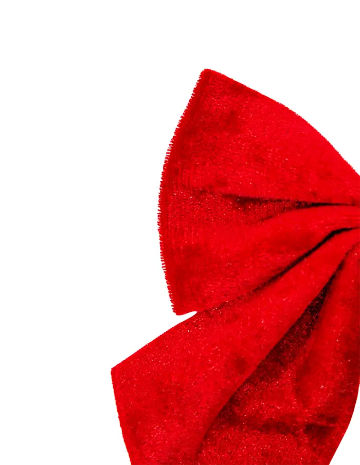 Juego de 2 moños de terciopelo rojo de 12x14cm - Image 2