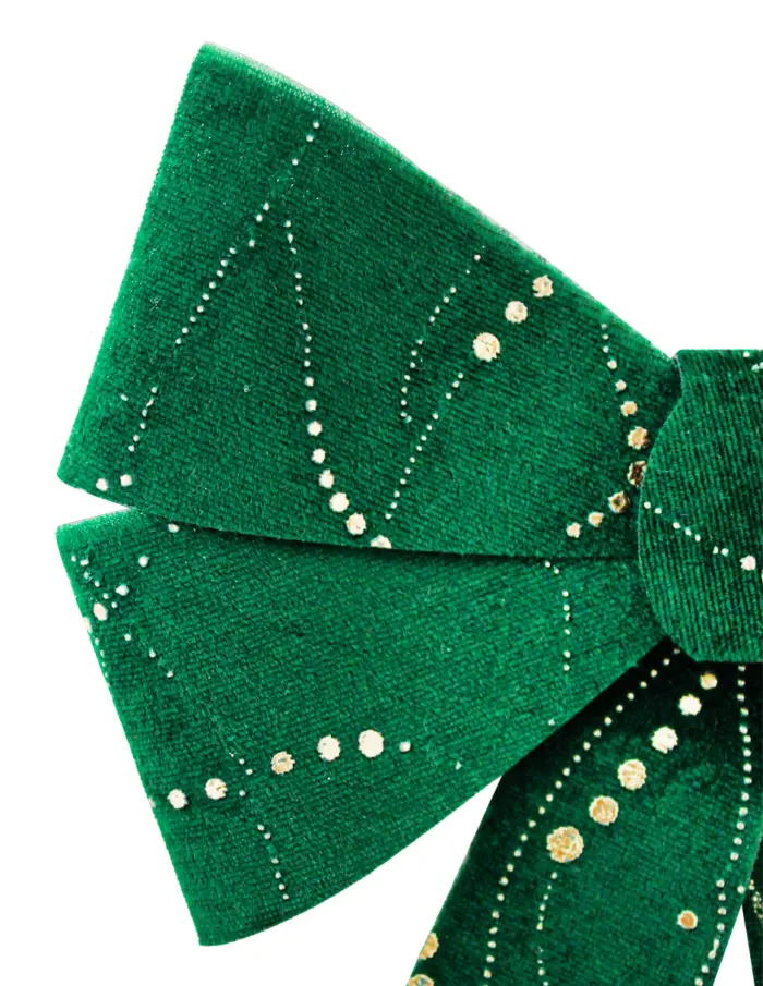 Moño verde con decorado dorado de 23x29cm - Image 2