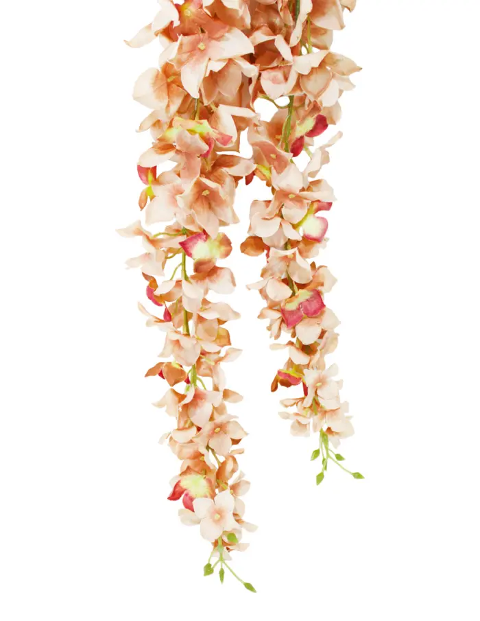 Vara con flor de hortensia en tira rosa con café de 162cm - Image 2