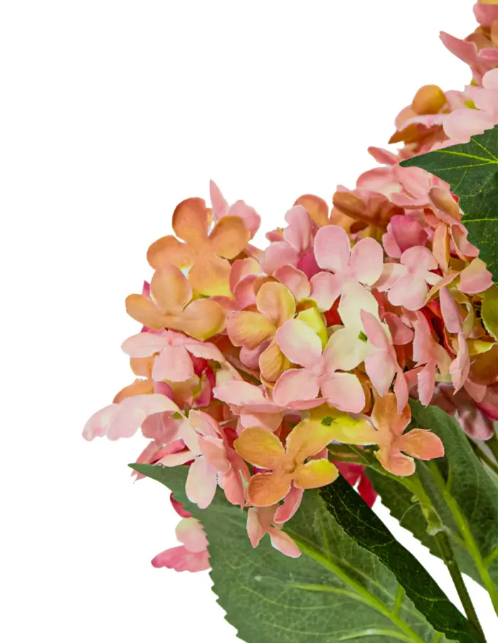 Ramo con flores de hortensias rosas de 68cm - Image 2
