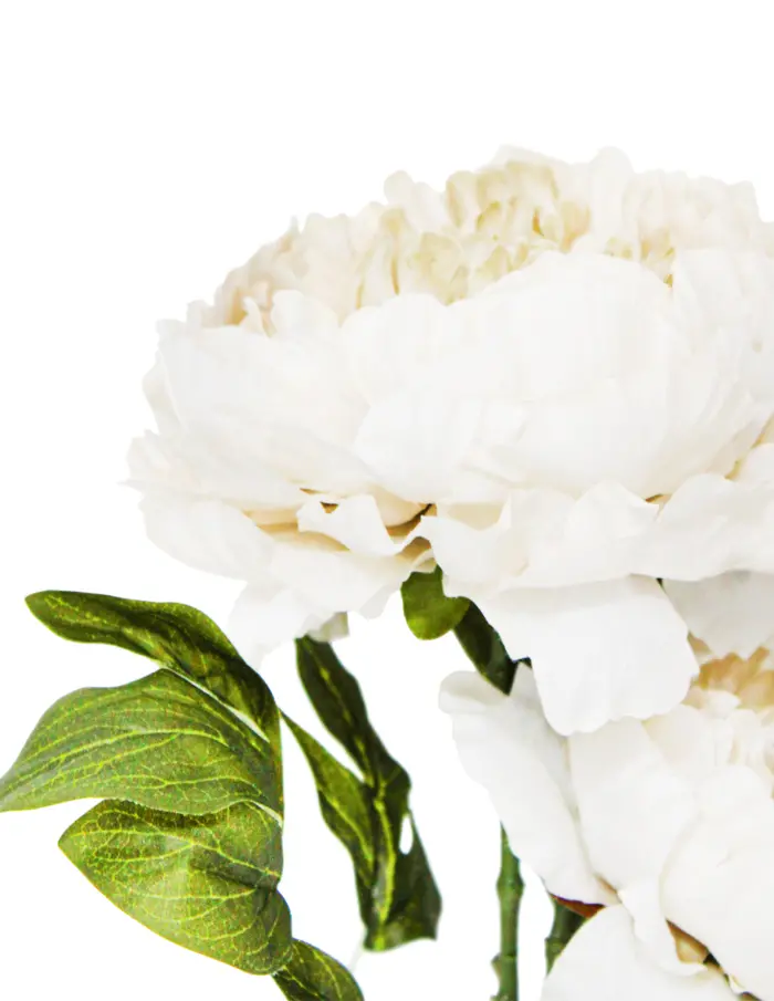 Ramo de flor de peonia artificial beige - Image 2