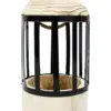 Juego de 3 linternas de madera con asa y metal negro de 20x34/16x27.5/12x21cm - Image 3