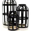 Juego de 3 linternas de metal negro con asa de 20x38/16x31.5/12x23cm - Image 2