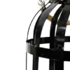 Juego de 3 linternas de metal negro con asa de 20x38/16x31.5/12x23cm - Image 4
