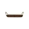 Cesta de plástico café oval con perlas en las orillas de 32.5x22.5x11cm - Image 4